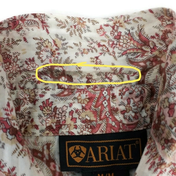 Ariat Soft Orange Paisley Print Long Sleeve Pearl Snap Western Shirt Womens M - Picture 16 of 16